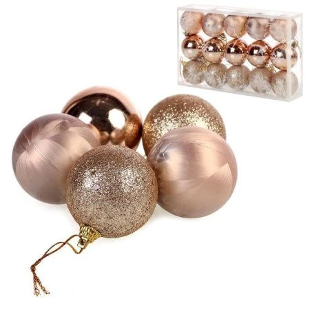 Украшение новогоднее пластик Шар 15шт. 5см B-2582 (96)