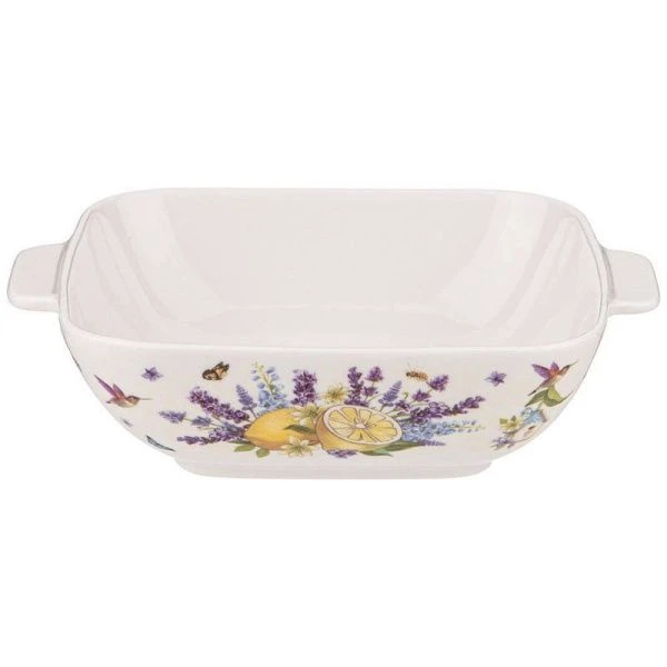 Салатник 19*15*5см фарфор ПРОВАНС ЛИМОНЫ прямоугольный (36)