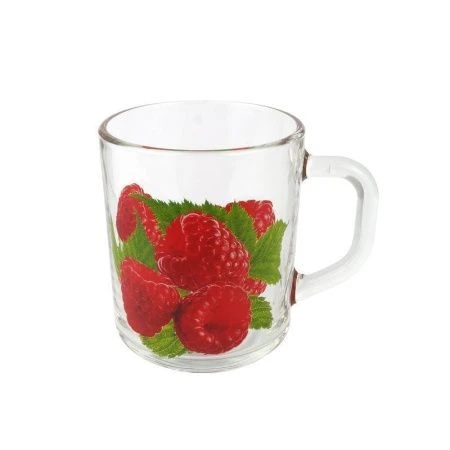 Кружка 200мл стекло Greеn tea КЛУБНИКА И МАЛИНА (20)