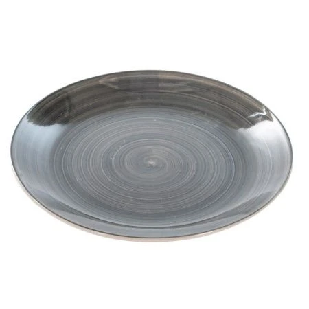 Тарелка мелкая 19см керамика Аэрография СЕРЕБРО десертная (6/48)