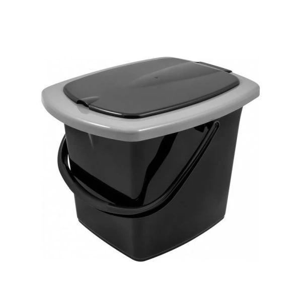 Ведро-туалет 16л 37*31,5*30см пластик черный (7)