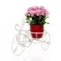 Подставка на 1 цветок 34*23*53см металл ВЕЛОСИПЕД белая 14-861 B