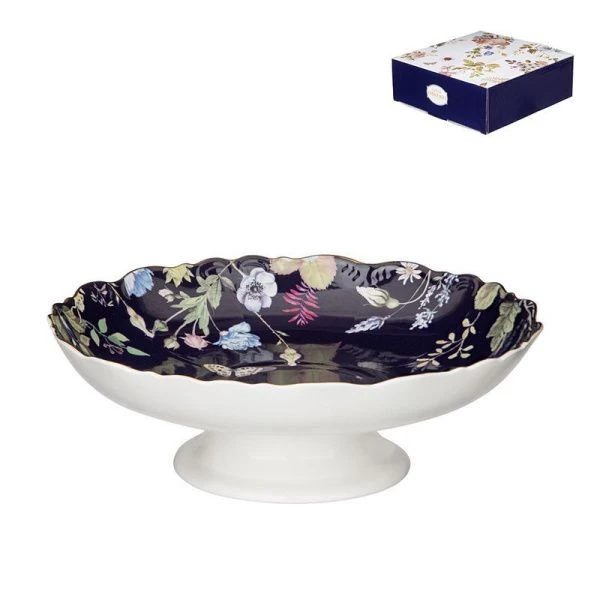 Ваза 21,5*7,5см фарфор Belle Кобальт на ножке (6)