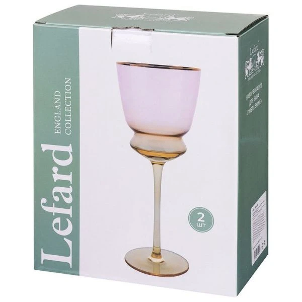 Бокалы для вина набор 2шт 380мл стекло Twist & Shine розовый (10)