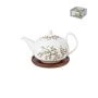 Чайник заварочный 930мл фарфор БЕРЁЗКИ на дер.подставке (8)