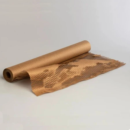 Бумага упаковочная крафт в сотовой структуре 50см*10м (16,8м) корица NECO-LINE (1)