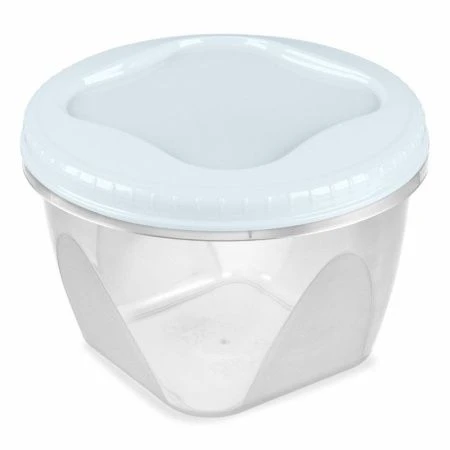 Банка для продуктов 450мл пластик ТОНДО с завинчивающейся крышкой светло-голубая С284СГЛ (24)