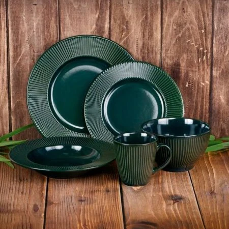 Тарелка мелкая 22см керамика EMERALD GREEN десертная DMD033 (12)