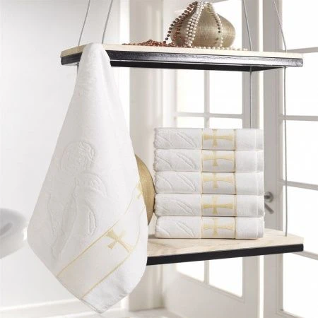 Полотенце махровое 70*140см велюр жаккард ROSE Крестик 500гр (6)