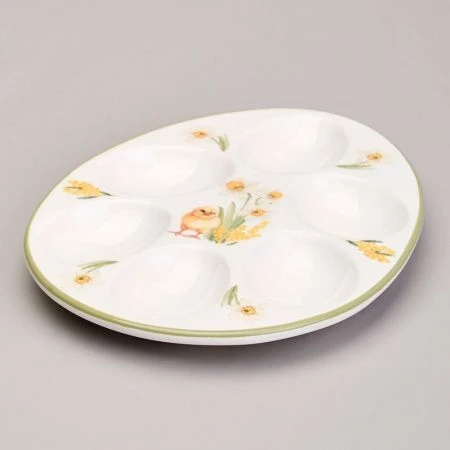 Блюдо на 6 яиц 20,5*16*2,5см керамика SUNDAY (36)