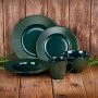 Тарелка мелкая 22см керамика EMERALD GREEN десертная DMD033 (12)