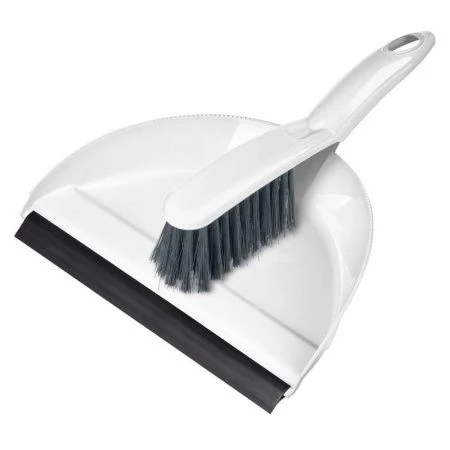 Щетка-сметка пластик/нейлон Good с совком с кромкой белый (15) 223200929/01
