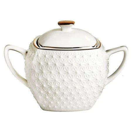 Сахарница 500мл керамика СНЕЖНАЯ КОРОЛЕВА с ручками квадратная S932511-A (full) (4/24)