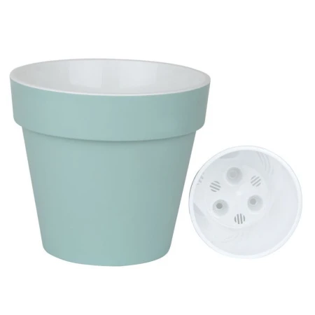 ЯЯЯГоршок цветочный пластик Протея 3,7л 20*18,5см с вкладкой мята (16) ВЫВОД