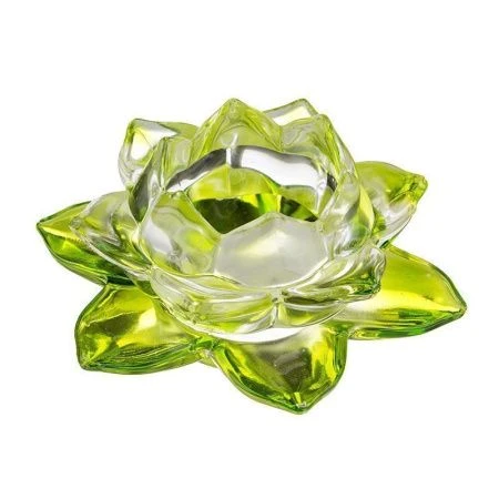 Подсвечник ЛОТОС ЗЕЛЕНЫЙ 12*12*5см (48)