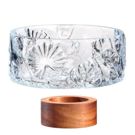 Конфетница 650мл 14*9см стекло FLORA (12)