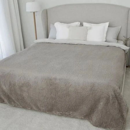 Покрывало евро 200*220 стеганое Tressa серый