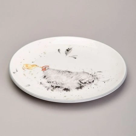 Тарелка мелкая 21*2,5см керамика FUNNY HENS десертная (24)