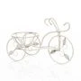 Подставка на 1 цветок 34*23*53см металл ВЕЛОСИПЕД белая 14-861 B