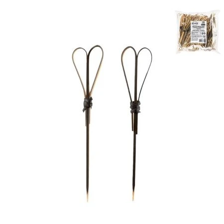 Шпажки для канапе 12cм 100шт бамбук Узелки-Сердечки черные AVIORA (15) Шпажки для канапе 12cм 100шт бамбук Узелки-Сердечки черные AVIORA (15)