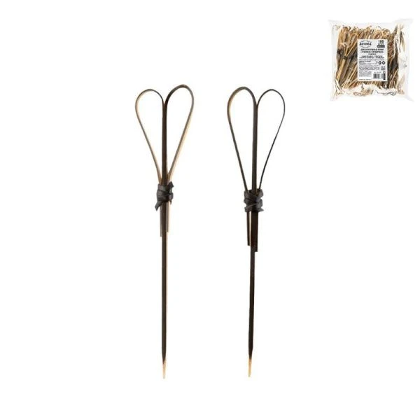 Шпажки для канапе 12cм 100шт бамбук Узелки-Сердечки черные AVIORA (15) Шпажки для канапе 12cм 100шт бамбук Узелки-Сердечки черные AVIORA (15)