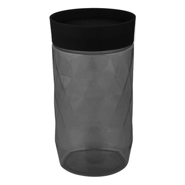 Банка для сыпучих продуктов 1л пластик BLACK круглая (12)