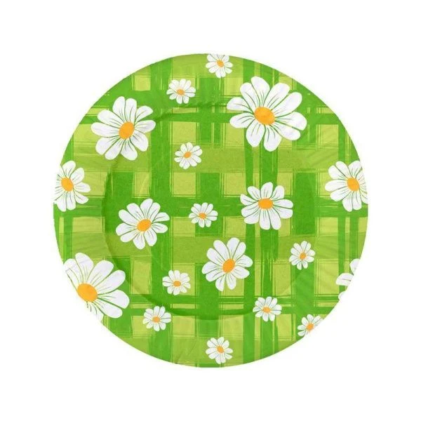 Тарелка бумажная набор 6шт 23см РОМАШКИ (55)
