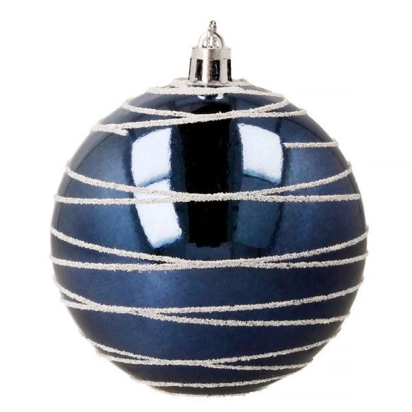 Украшение новогоднее Шар Синее вдохновение D 8 см
