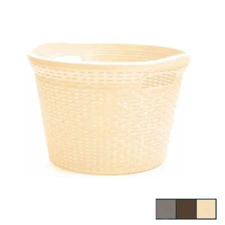 Корзина для белья 32л пластик АРТЛАЙН круглая 45*45*30,5см (6)