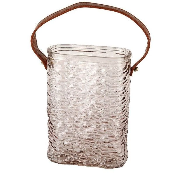 Ваза для цветов 1200мл 17,5см стекло Сумочка инд.уп. (24)