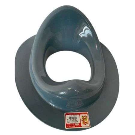 Накладка на унитаз детская (адаптер с ручками) 43*37*15см пластик серебристо-серый (15)