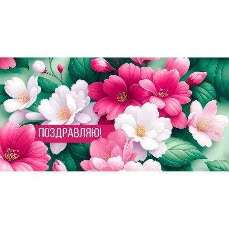 Конверт для денег 16,8*8,4см Поздравляю! (10)