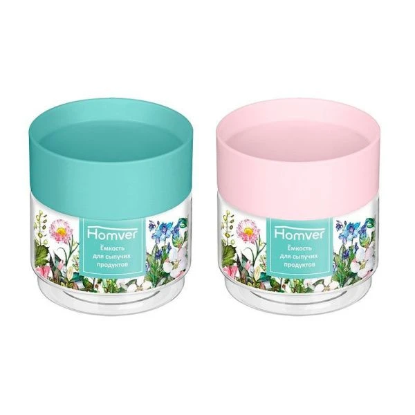 Банка для сыпучих продуктов 500мл пластик микс (24) 223111490/00