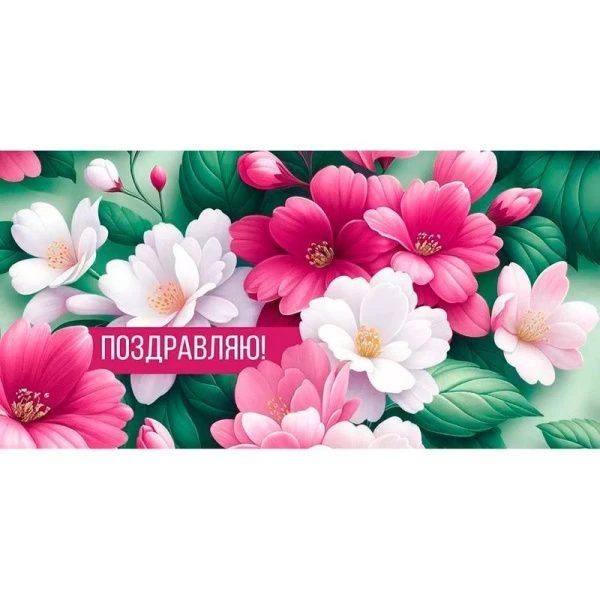 Конверт для денег 16,8*8,4см Поздравляю! (10)