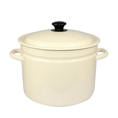 Кастрюля 9л эмаль слон.кость цилиндрическая 41804-212-У (2)