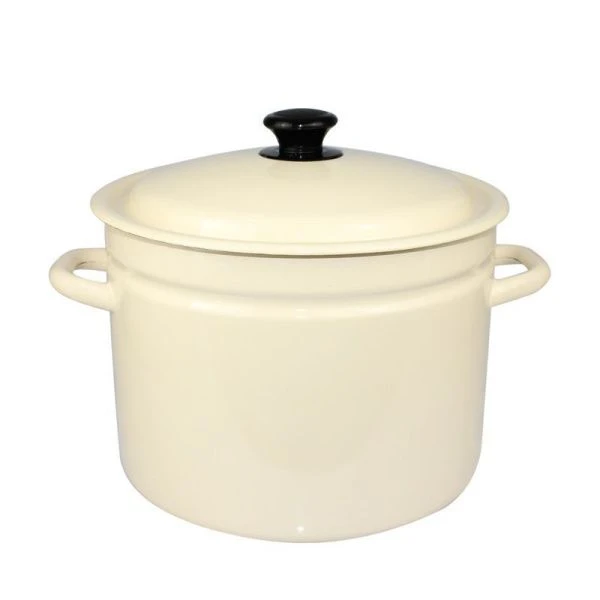 Кастрюля 9л эмаль слон.кость цилиндрическая 41804-212-У (2)