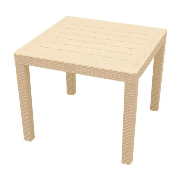 Стол 789*789*70мм пластик сливочный (1)