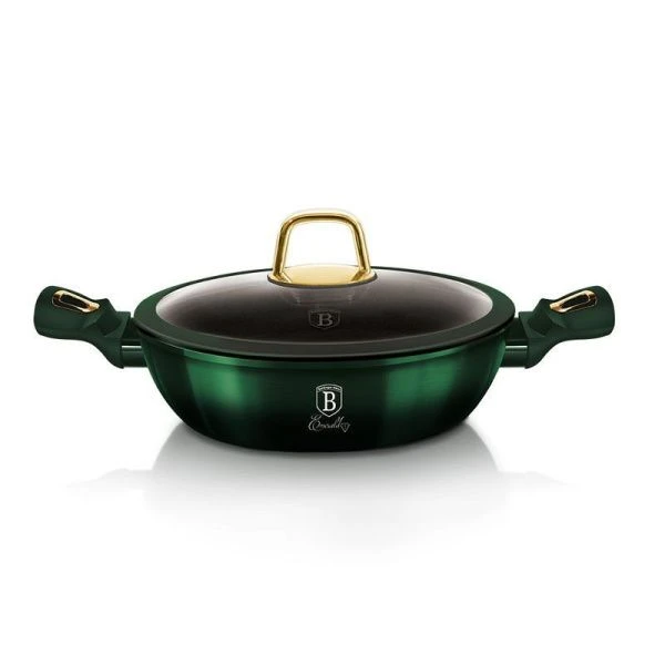 Жаровня 3,8л алюминий  Emerald Collection с крышкой 28см (6)