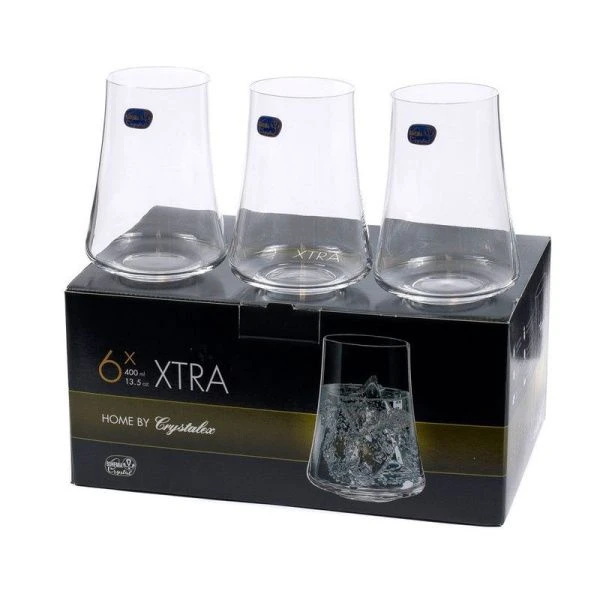 Стаканы для воды набор 6шт 400мл стекло ЭКСТРА (4/8)