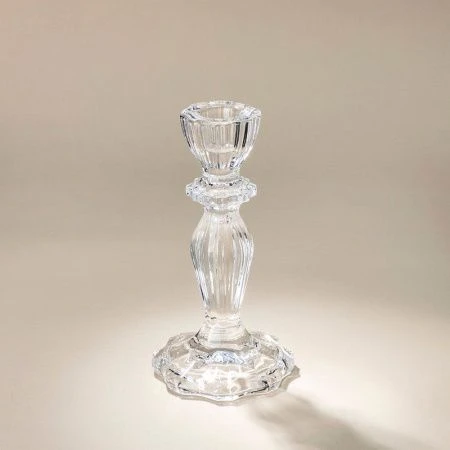 Подсвечник 8,2*8,2*15,5см стекло Ice (24)