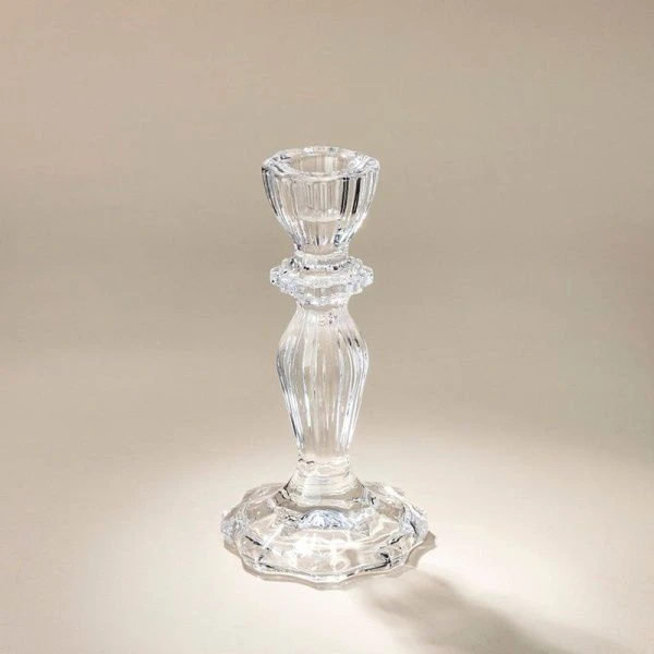 Подсвечник 8,2*8,2*15,5см стекло Ice (24)