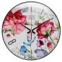 Часы настенные 25см пластик РУБИН Время цвести черный (10)