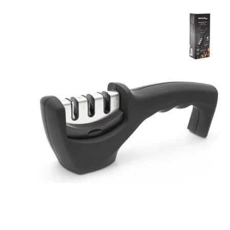 Ножеточка трехзонная 18,5*5,5*5см с алмазным покрытием CHEF`S SELECT черная APK016 (6)