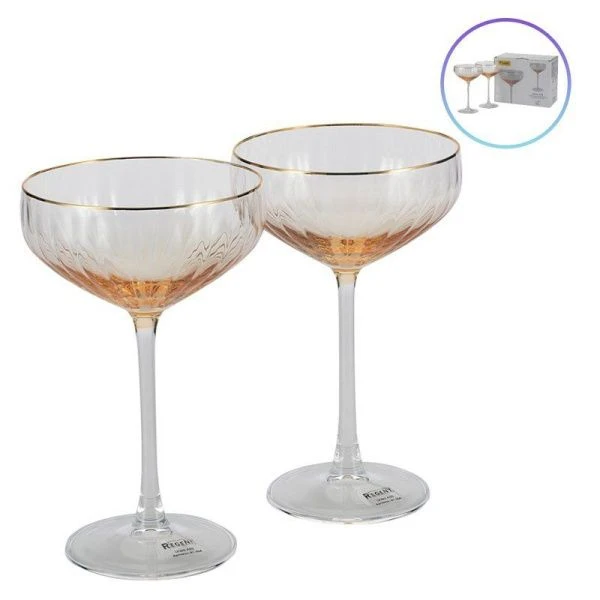 Бокалы-креманки для шампанского набор 2шт 310мл стекло ASTI 81-504 (12)