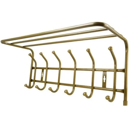 яяяВешалка с полкой настенная ВП6 600*238*268мм золотая (5)