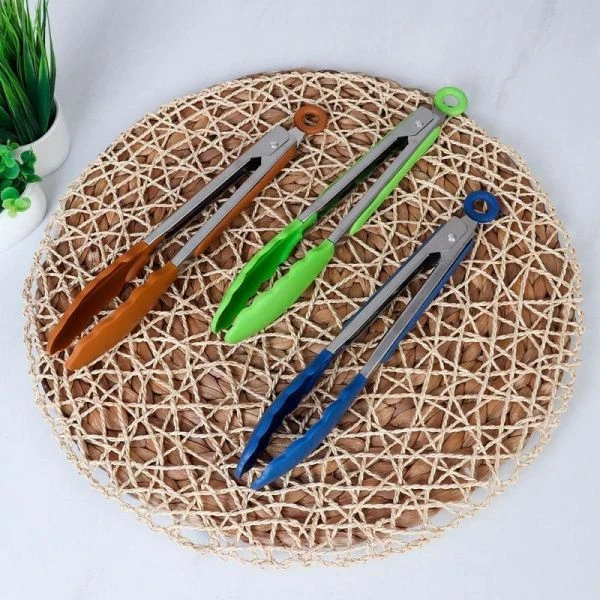 Щипцы кулинарные 26см 26,5*25*3см металл/силикон QT-S821 (200)