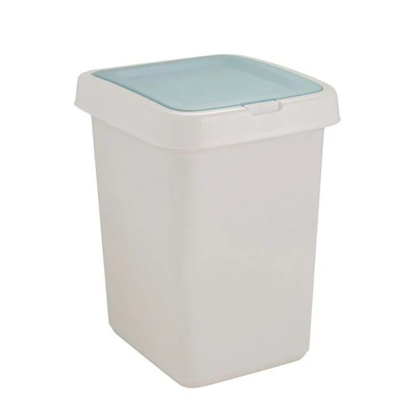 Контейнер для мусора 25л пластик Step белый с подвижной крышкой (4)