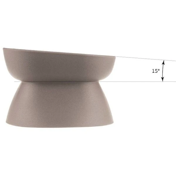 Миска для животных 200мл пластик КВАДРО французcкий серый (12) Миска для животных 200мл пластик КВАДРО французcкий серый (12)