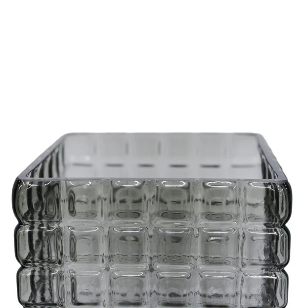 Ваза для цветов 25*10см стекло серая JC-15883 (15)