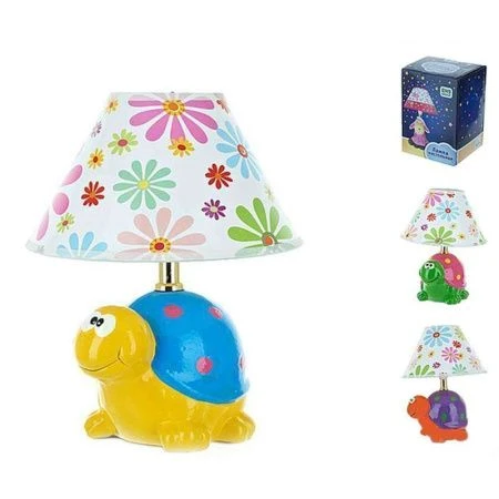 Лампа настольная детская с абажуром Черепашка h=25см (3вида) (min72) (12)